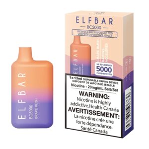 ELF BAR BC5000 Disposable 5000パフ Grape Rush 650mAh