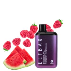 ELF BAR BC5000 Ultra Disposable Raspberry Watermelon 5000パフ