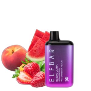 ELF BAR BC5000 Ultra Disposable Strawberry Watermelon Peach 5000パフ